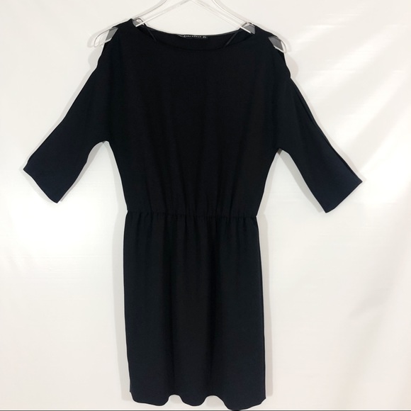 Zara Dresses & Skirts - Zara Woman Cold Shoulder Split Sleeve Dress Size Medium